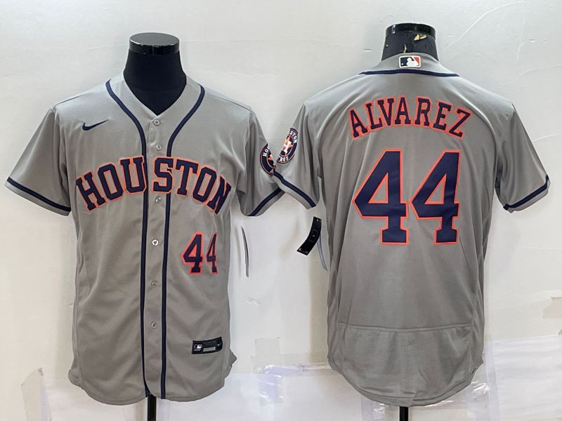 Men Houston Astros #44 Alvarez Grey Elite Nike 2022 MLB Jerseys->houston astros->MLB Jersey